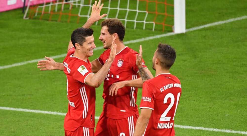 صورة ملخص اهداف مباراة بايرن ميونخ واينتراخت فرانكفورت (5-0) اليوم “هاتريك ليفاندوفسكي”