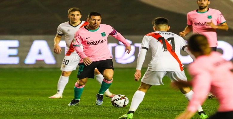 أهداف مباراة برشلونة ورايو فاليكانو (2-1) اليوم