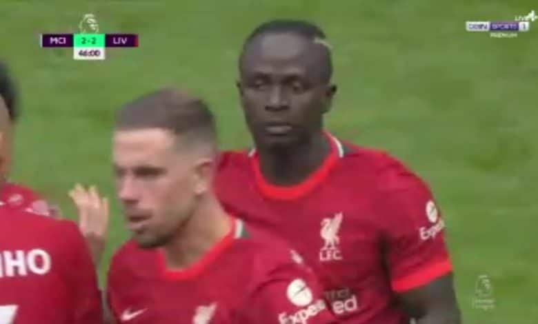 أهداف مباراة مانشستر سيتي وليفربول اليوم .. هدف ساديو ماني