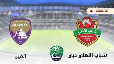 صورة مشاهدة مباراة شباب الاهلي دبي والعين بث مباشر اليوم في دوري الخليج العربي الاماراتي